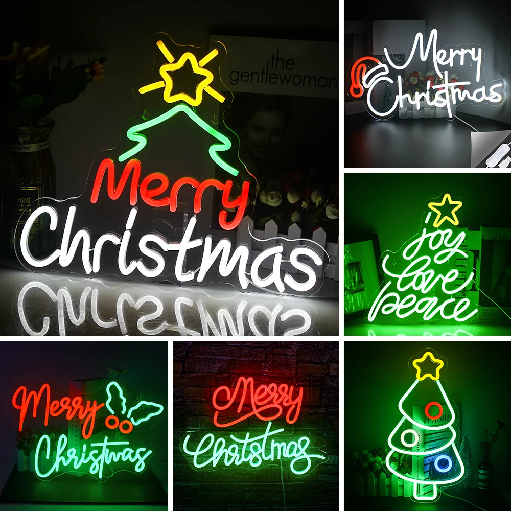 

Merry Christmas Neon Light Party Decoration Neon Light Christmas Home Decor Wall Hanging Luminous Light Usb With Christmas Neon