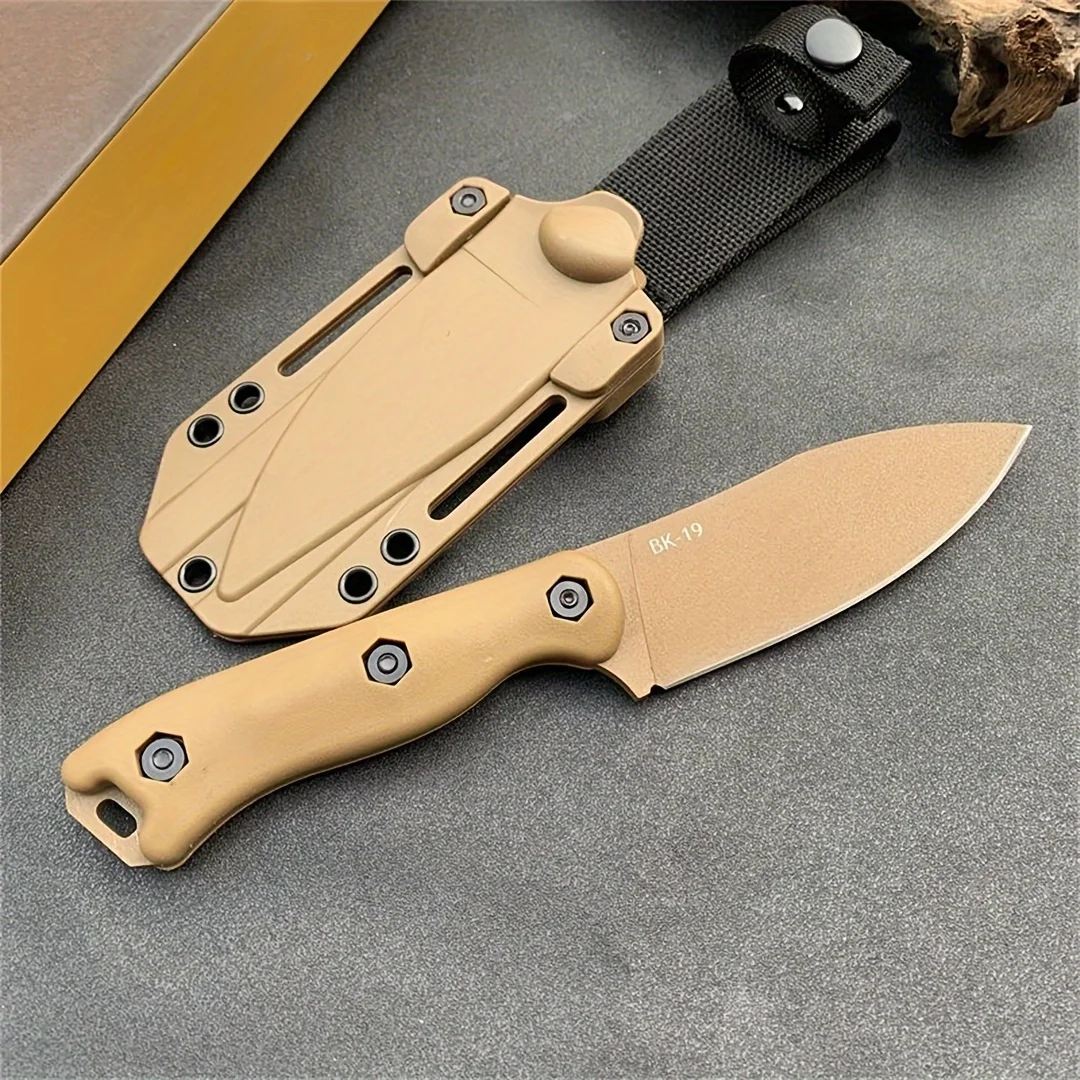 

BK19 Многофункциональный нож для выживания на открытом воздухе с высоким содержанием углерода D2, фиксированное лезвие, ручка GFN с ножнами, мужские подарочные инструменты EDC