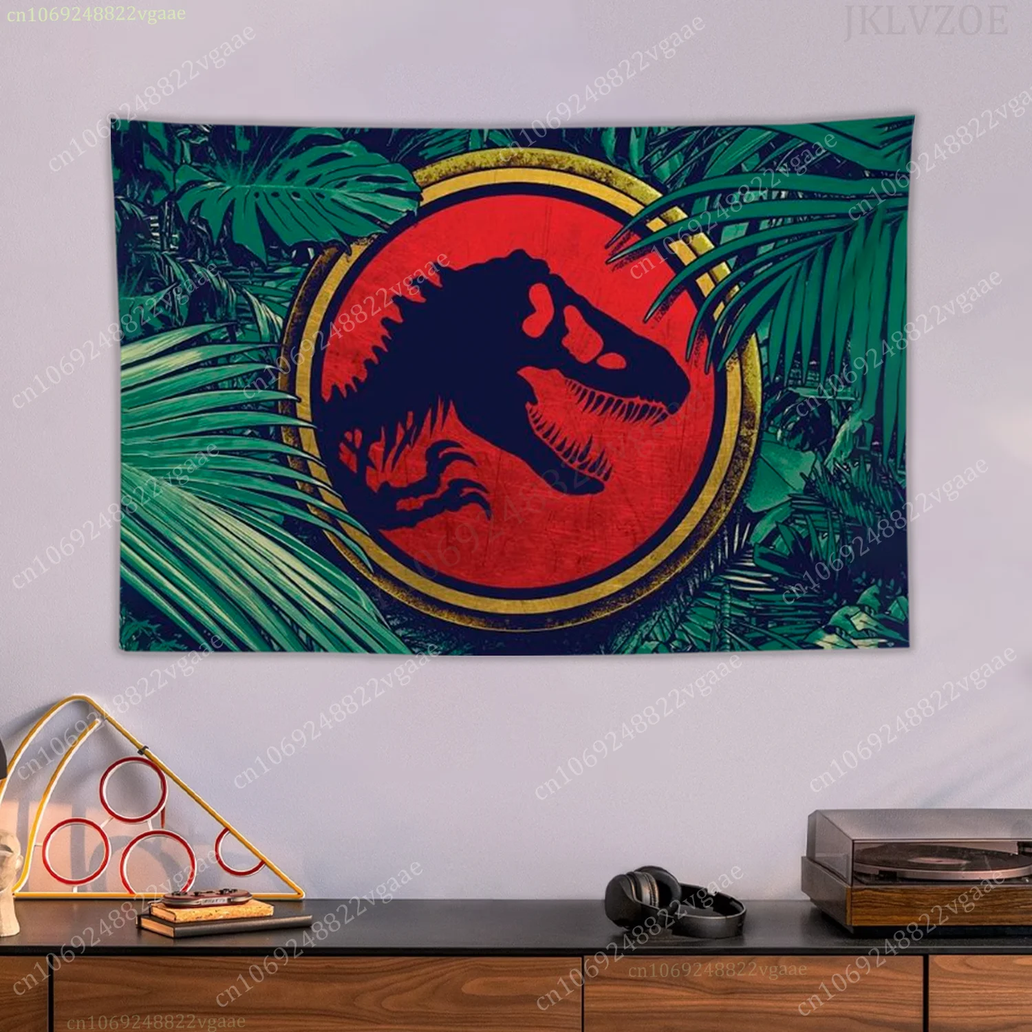 Tapiz de Parque Jurásico, carteles, tapices de pared de dinosaurios para decoración de dormitorio, Tapices estéticos, bandera, películas clásicas