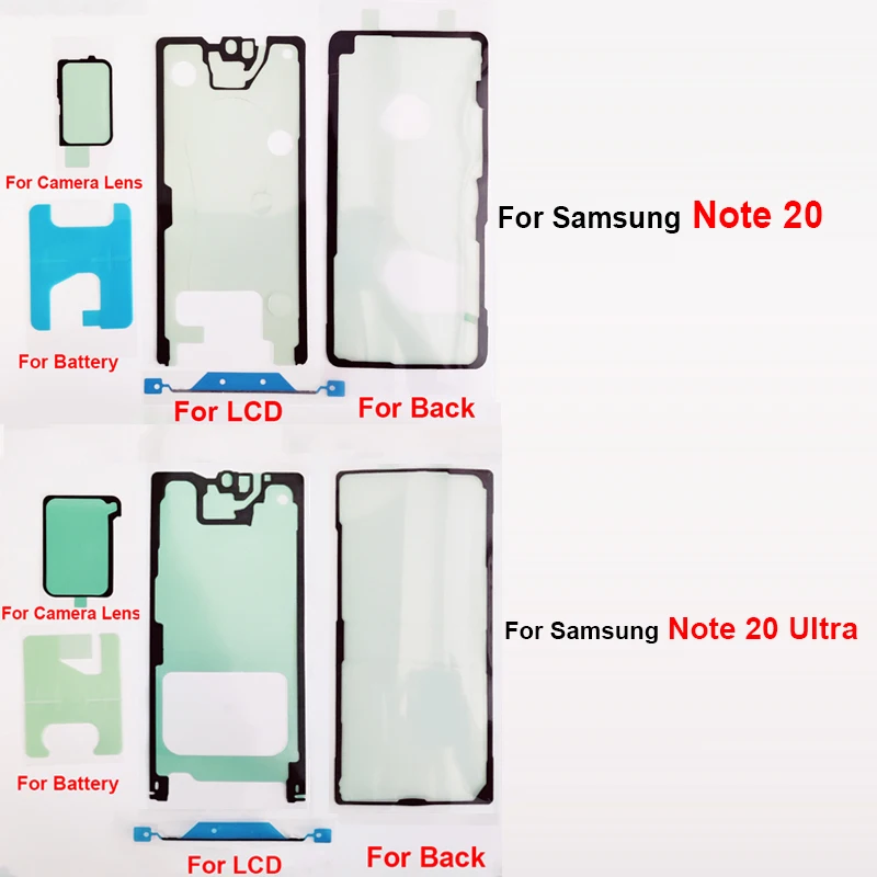 Do Samsung Galaxy Note 20 Note 20 Ultra SM-N985 SM-N986 4G/5G Ekran LCD Tylna pokrywa baterii Obiektyw aparatu Taśma samoprzylepna Naklejka
