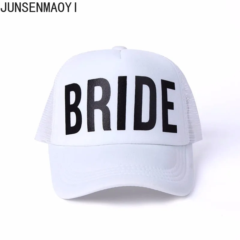 VORON BRIDE TO BE TEAM BRIDE Bachelorette Hats Women Wedding Preparewear Trucker Caps White Neon Mesh Visor Outdoor Sun Hat