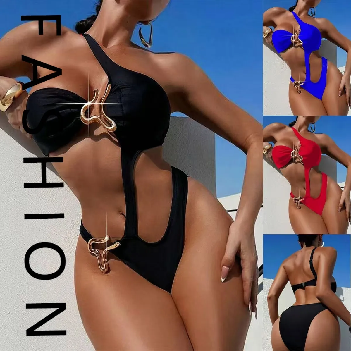 

2025 new swimsuit women's sexy one-piece swimsuit hot-selling beach bikini swimsuit