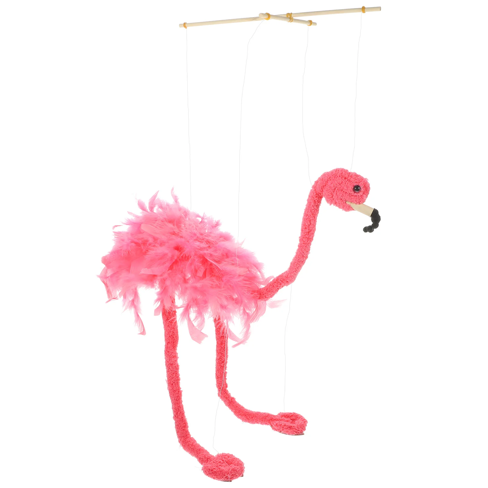 

Plush String Flamingo Puppet Show Supplies Funny Figure Craft Animal Marionette Baby Toys