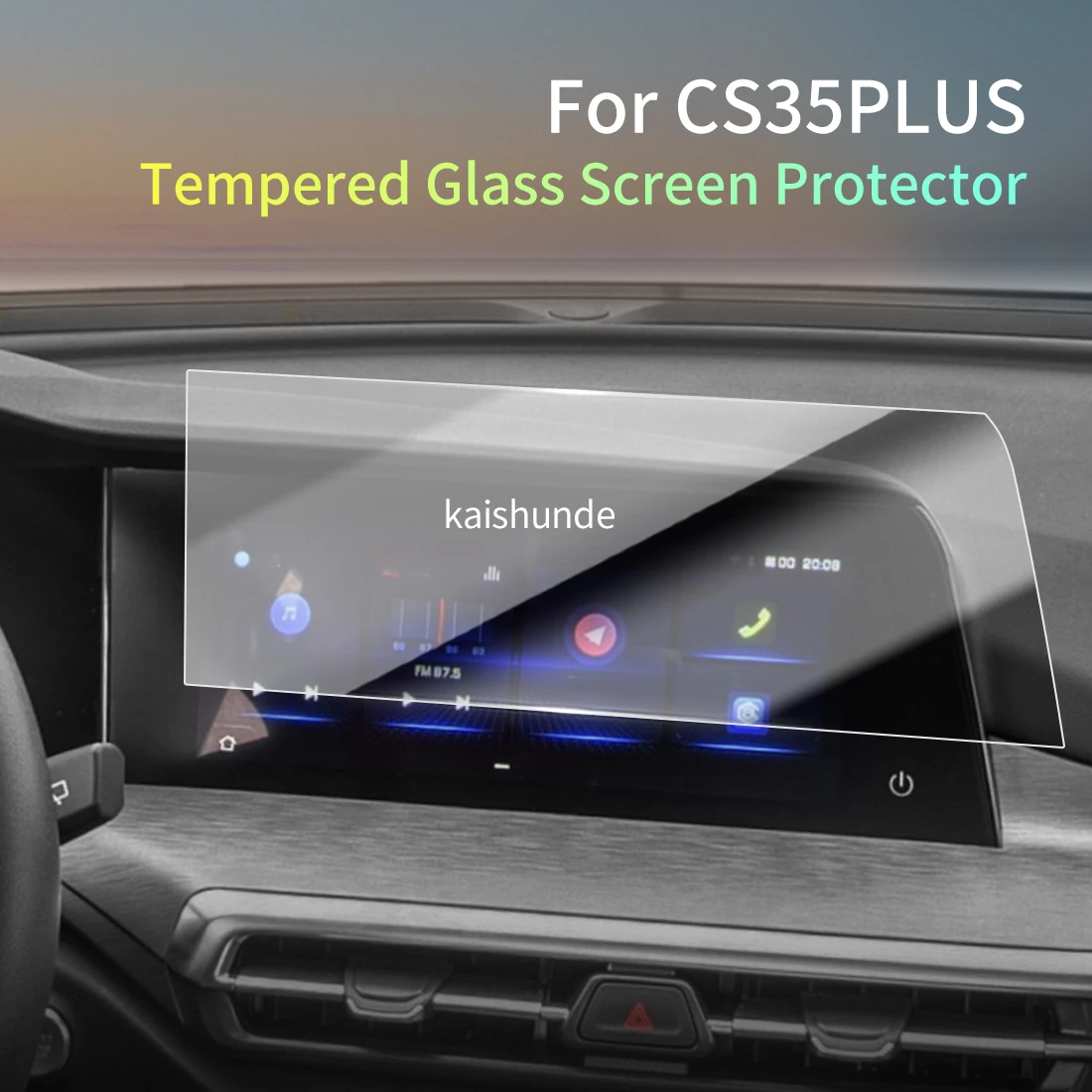 

Car Stickers Meters Protector For24 changan CS35PLUS Tempered Glass Protective Film Display Navigation Vehicle