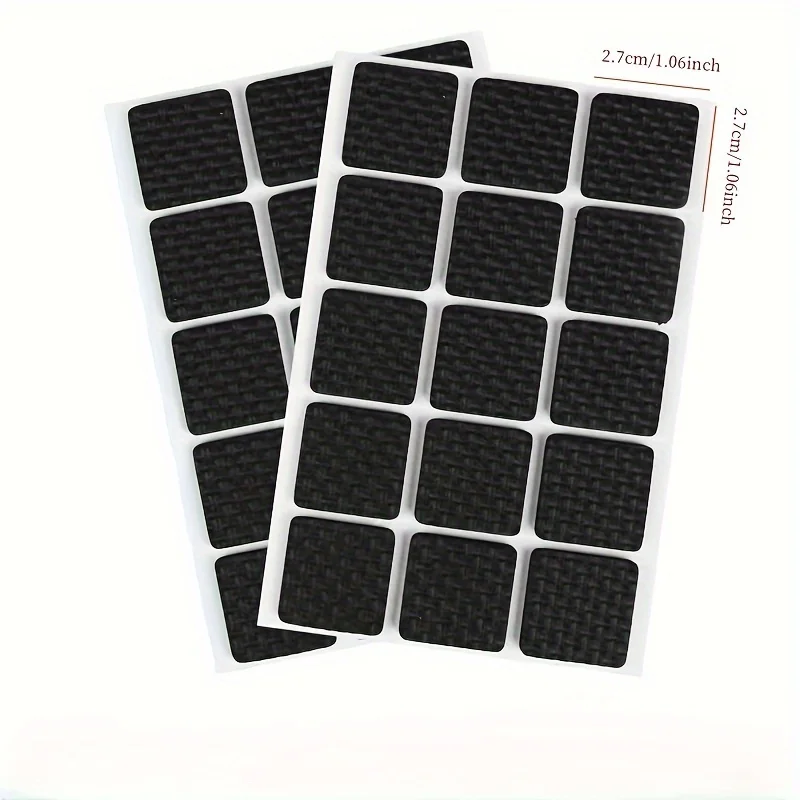 30 almohadillas negras gruesas para pies de mesa y silla, resistentes a los arañazos, silenciosas, almohadillas para pies de mesa y silla, muebles de sofá autoadhesivos