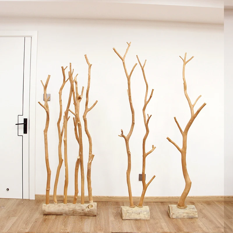 Ornamento per la decorazione interna del appendiabiti con ramo essiccato naturale