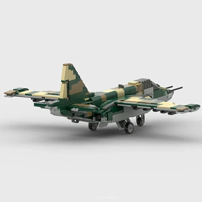 Moc Building Bricks Military Sukhoi Su-25 Frogfoot Fighter Model Technology  Blocks Construstion Toy DIY Set Assembly Gifts