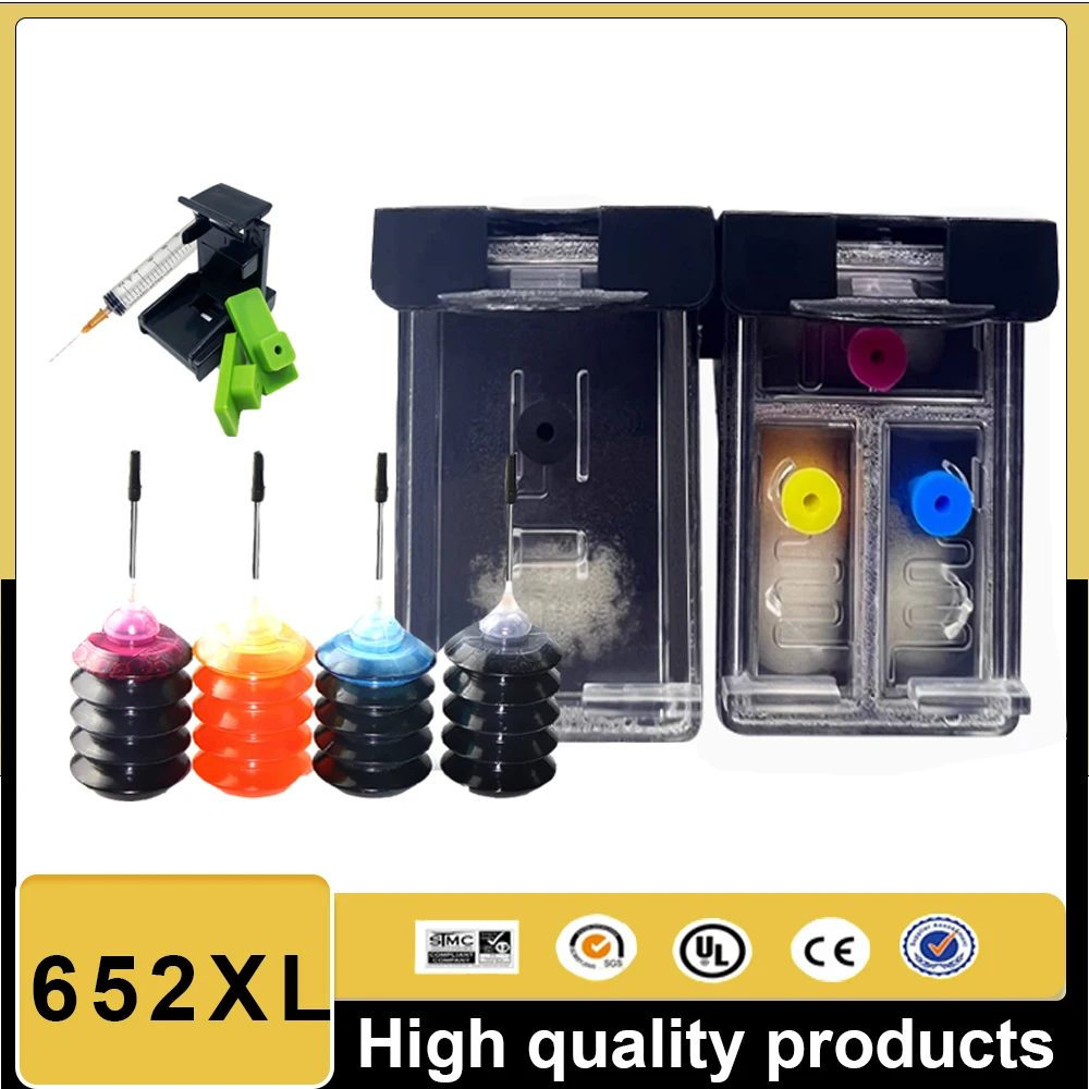 

652 XL Ink Cartridges Replacement for HP 652 For HP652 Ink Cartridge Deskjet 1115 1118 2135 2136 2138 3635 3636 3638