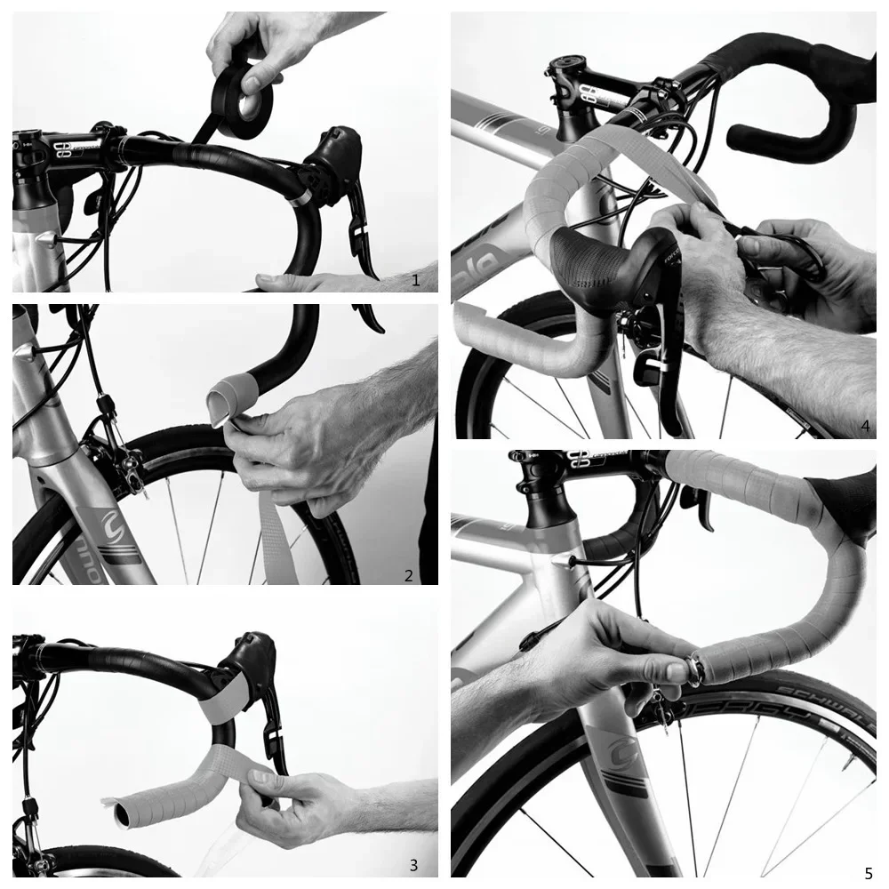 Retro Road Bicycle Handlebar Tape Non-slip Strap Wear Resistant Tape + 2 Bar Plug Shockproof Belt Cycling Handle Belt