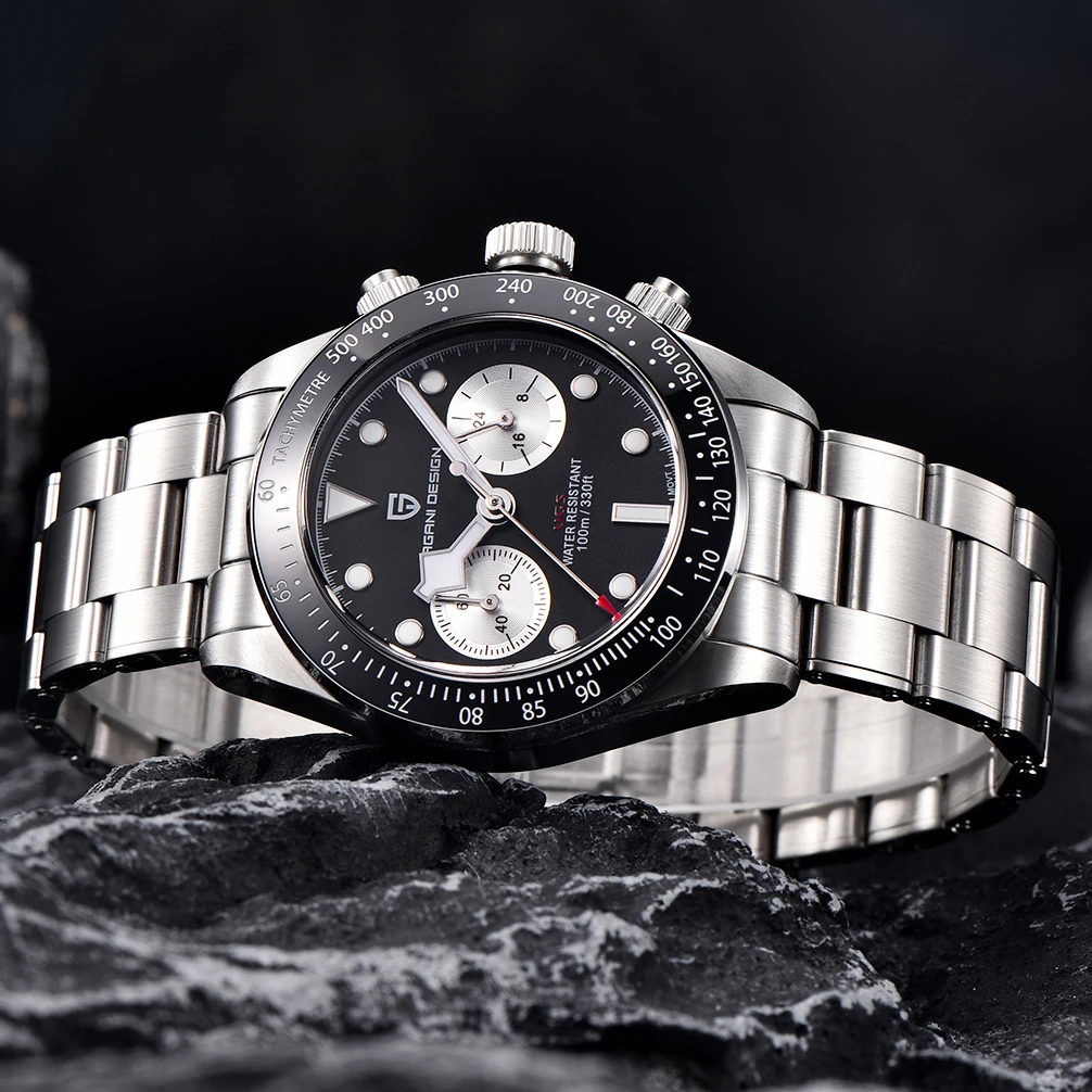 2026 New PAGANI DESIGN Panda Men's Watches Luxury Quartz Chronograph Waterproof AR Sapphire Mirror Sports Watch For Men Luminous image 3