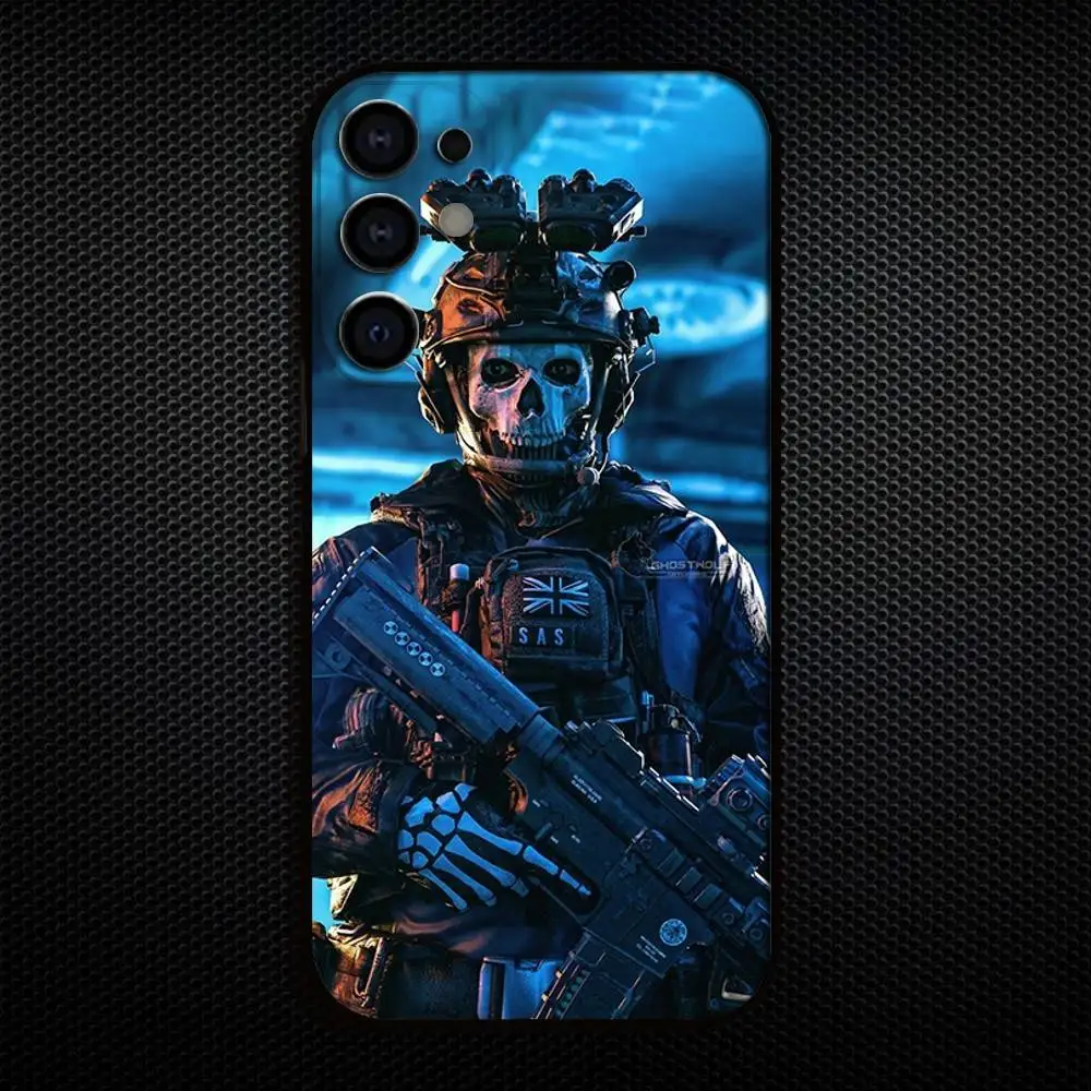 C-COD C-Call Of D-Duty Ghosts حافظة هاتف لهاتف سامسونج S25، S24، S21، S22، S23، S30، Ultra، S20، Plus، Fe، Lite، Note، 10,9,5G غطاء أسود
