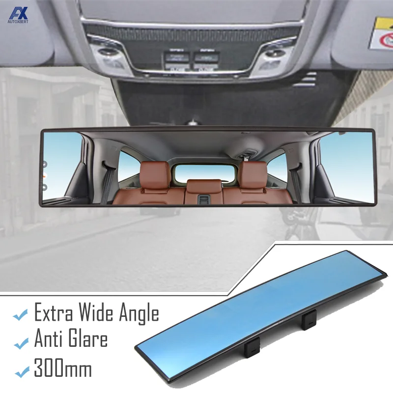 Universal Anti glare Wide Angle Convex Rearview Mirror Car Interior Rear View Baby Child Seat Watch Blue Sun Visor Goggle Safety