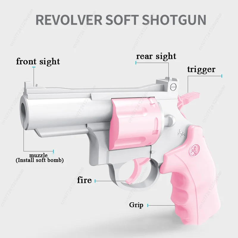 Magnum Zp-5 357 langer Legierungs-Revolver, weiche Kugel, kann gefeuert werden, Pistole, Junge, Simulationsspielzeug, Wiederholpistole