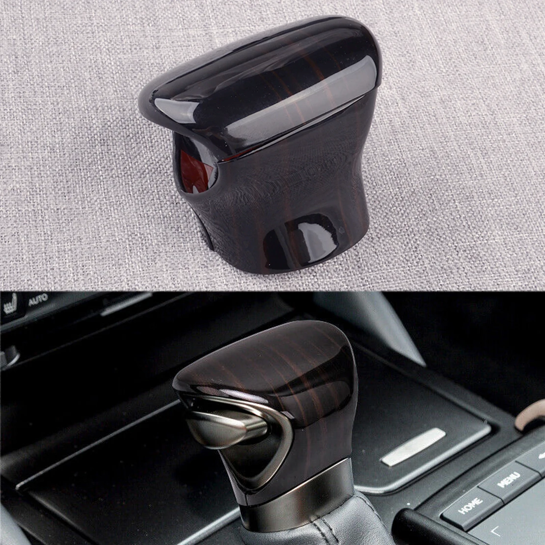 

Gear Shift Knob Cover Trim ABS Fit for Lexus ES350 ES300h 2018 2019 2020 Black Wood Grain New