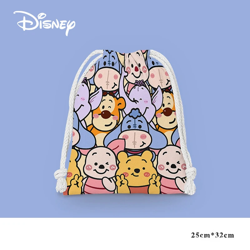 Disney Drawstring Bag Pooh Bear Bag Winnie the Pooh Storage Bag Creative Gift Portable Wash Bag Party Decor Kids Birthday Gifts