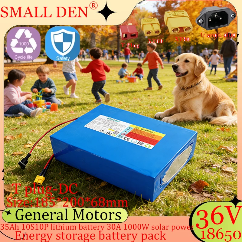 

36V 35Ah 18650 10S10P Lithium Battery for Electric Scooters (Built-in 30A 1000W) DIY Swimming Boat Camping +42V 3A 5A Charger