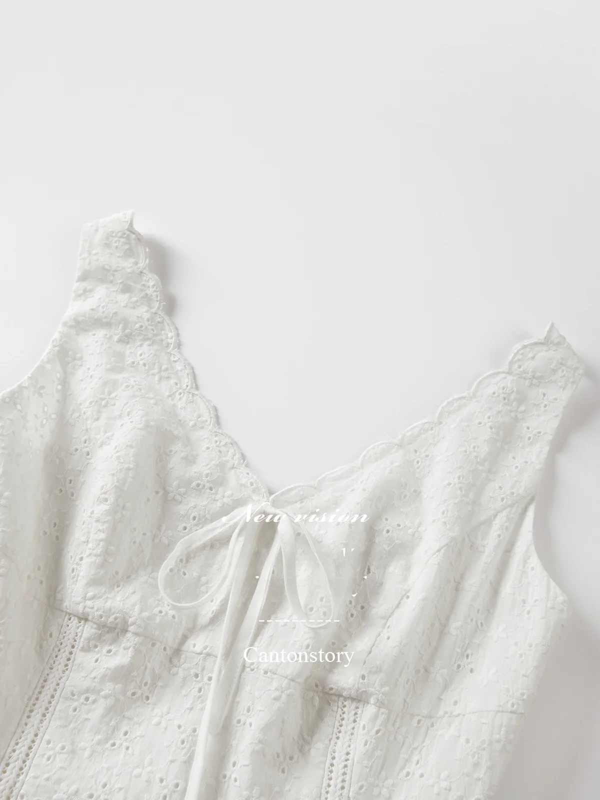 White Lace Embroidery Svel Dr Women's High Waist ort Skirt Sle Commute Korean Version Cotton A-Line Summer Dr