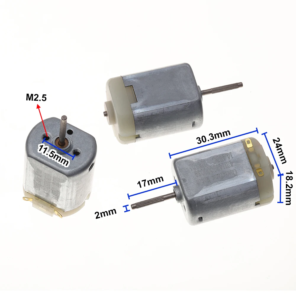 Mini 280 Strong Magnetic Motor DC 6V 9V 14.4V Embossed Shaft Side-sweeping Household Appliance Toy Model Motor