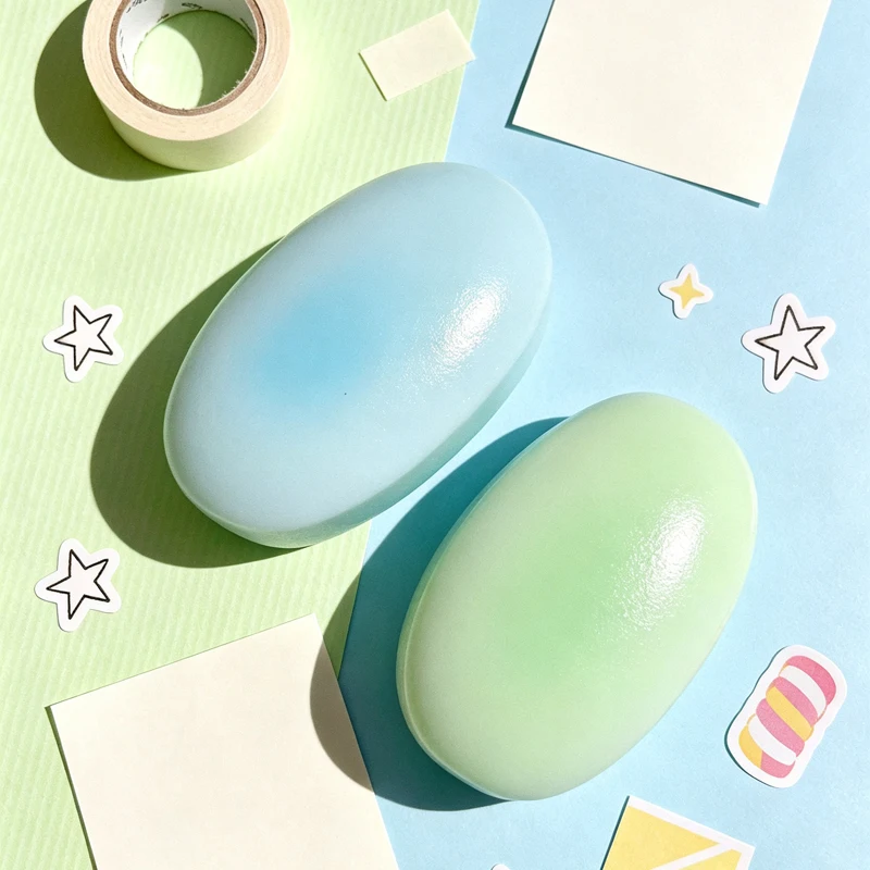 Sea Blue Coconut Cheesecake Squishy Soft Slow Rebound Cheesecake Stress Relieving Bread Sensory Fidget Toy Portable Anti-Anxiety view 4
