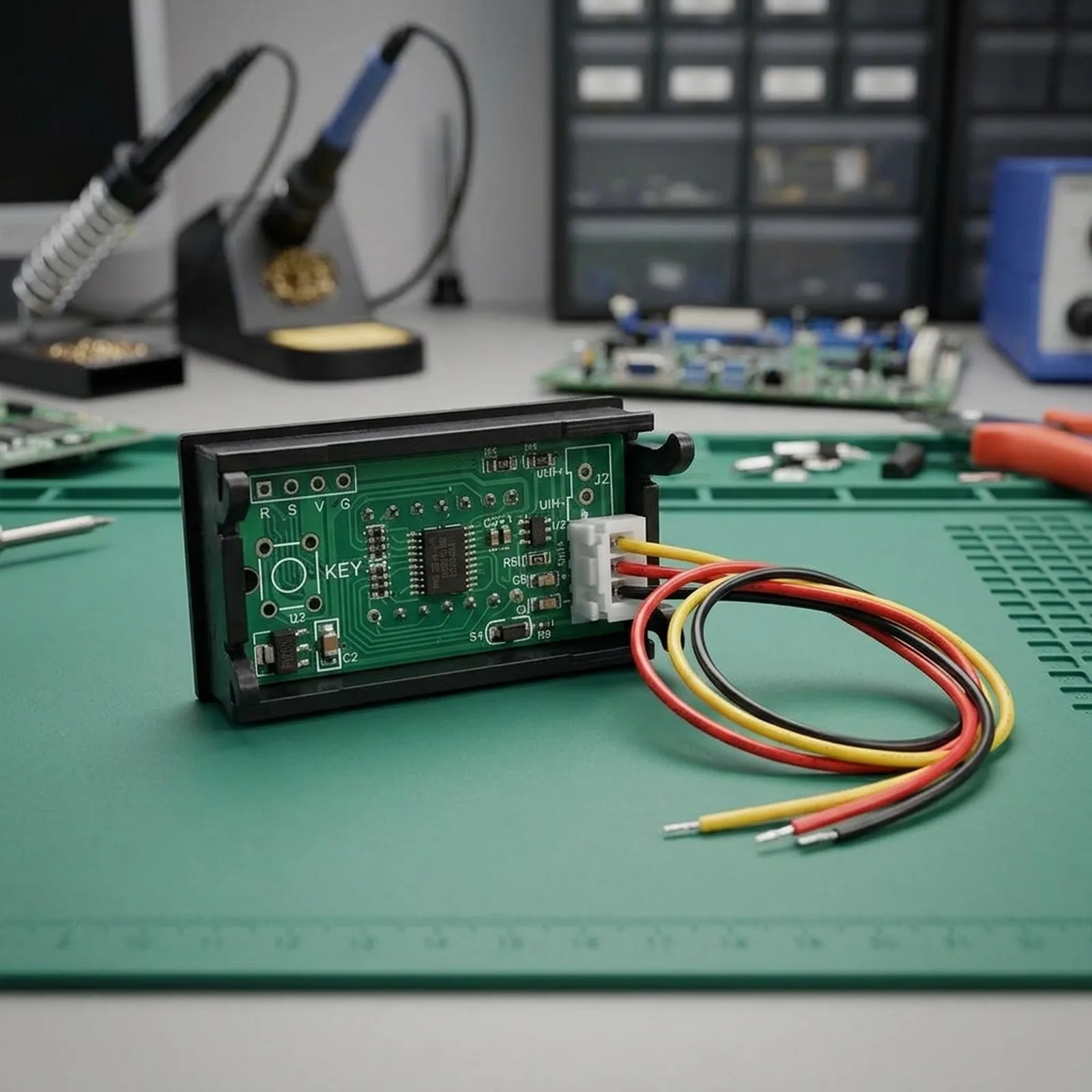 5 Digit Digital Voltmeter with Reverse Polarity Protection and Three Wire Setup for Precise DC Voltage Measurement 0 33V