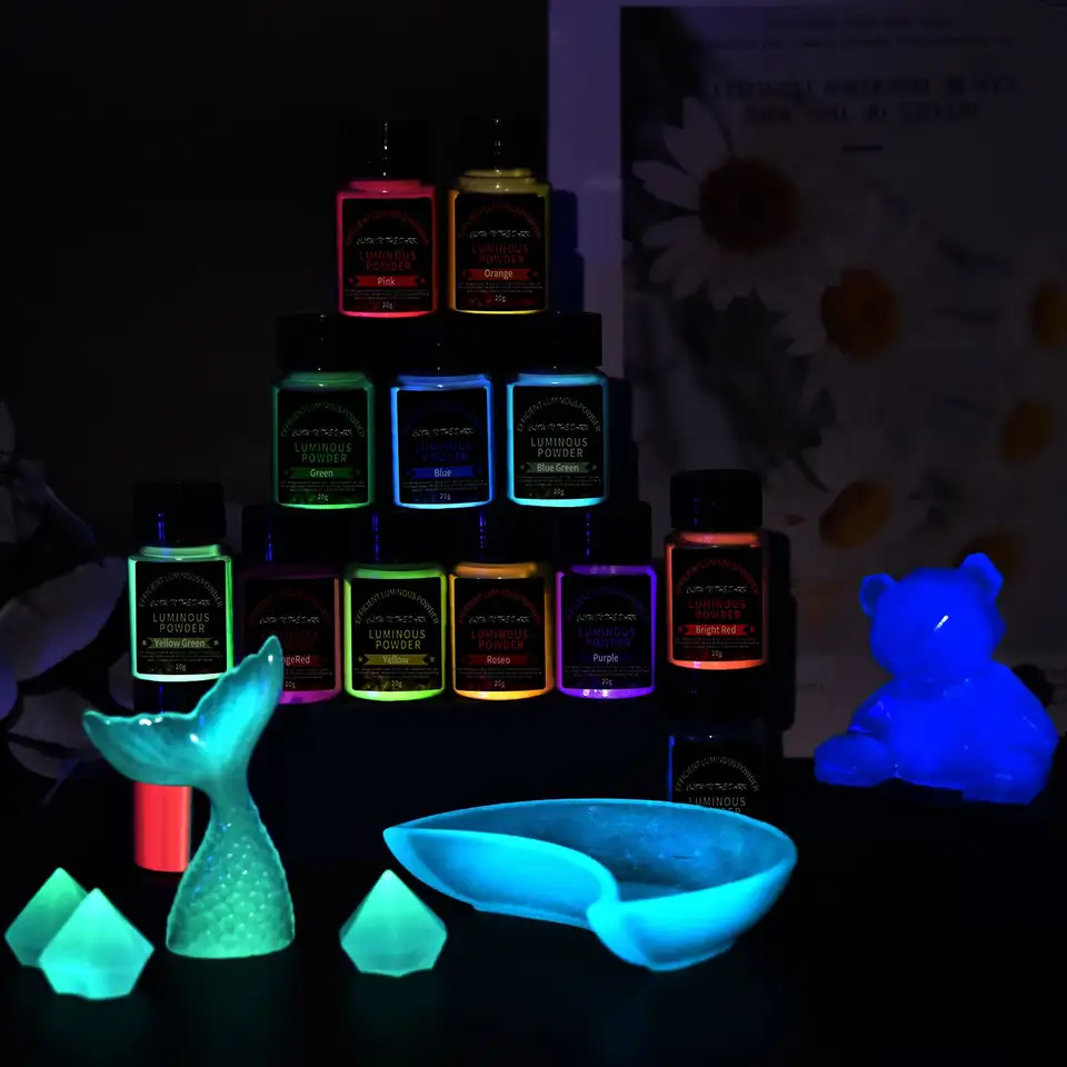 20g Long Lasting Bright Luminous Powder Paint Epoxy Resin Pigment Glow In The Dark Fluorescent Powder DIY Jewelry Making Filler - 3