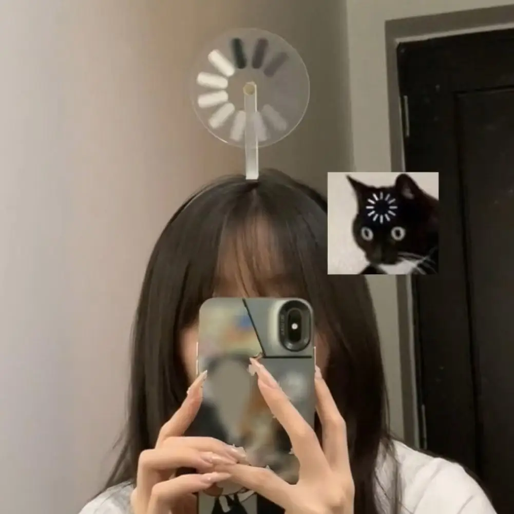 

Creative Rotatable Loading Symbol Hair Clip Quirky Cute Headband for Daily Decoration Fun No Signal Theme Hairpin