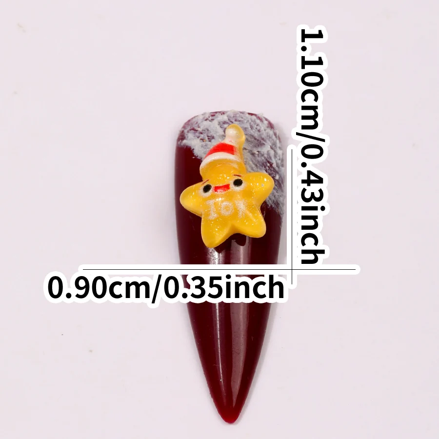 24Pcs Delicate 3D Cartoon Christmas Nail Art Charms Lovely Elk Snowman Santa Claus Gloves Xmas Festival Nails Accessories Parts