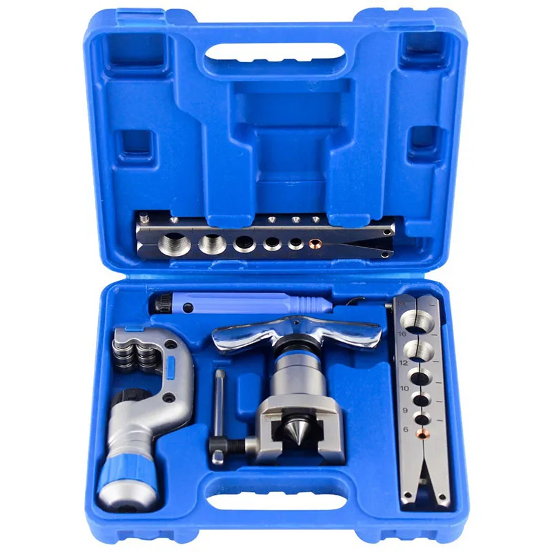 5Pcs/Set 45°Eccentric Expander Precision Water Gas Refrigeration Line Reamer Reparing Tool Metric Imperial Pipe Flaring Kit
