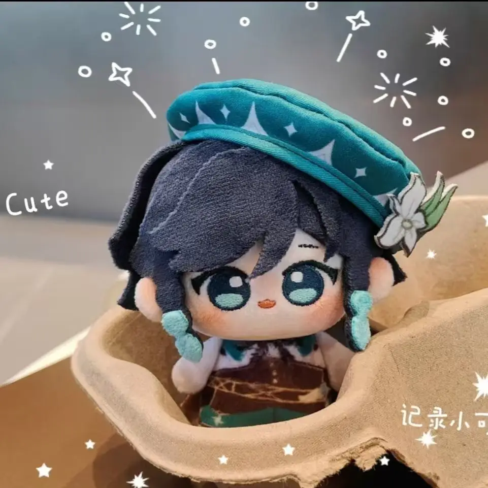 10 cm Genshin Impact Venti Leuke Print Katoenen Pop Schattige Pluche Pop Rugzak Hanger Verrassingscadeau voor Vrienden