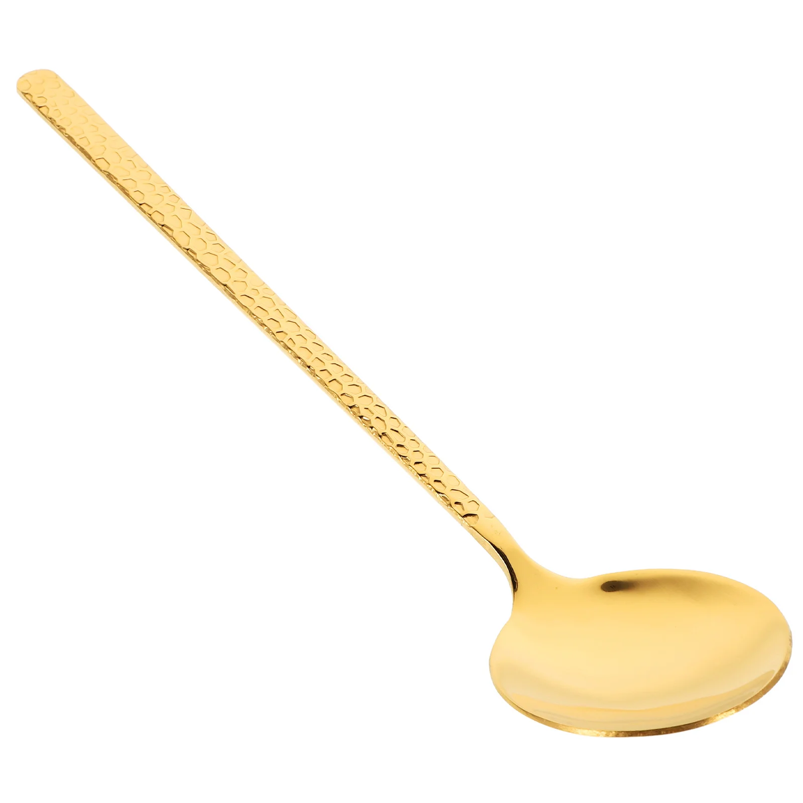 

Stainless Steel Hammered Long Handle Spoon Large Serving Kitchen Food Serving Utensil Cooking Spoon for Home Restaurant Party