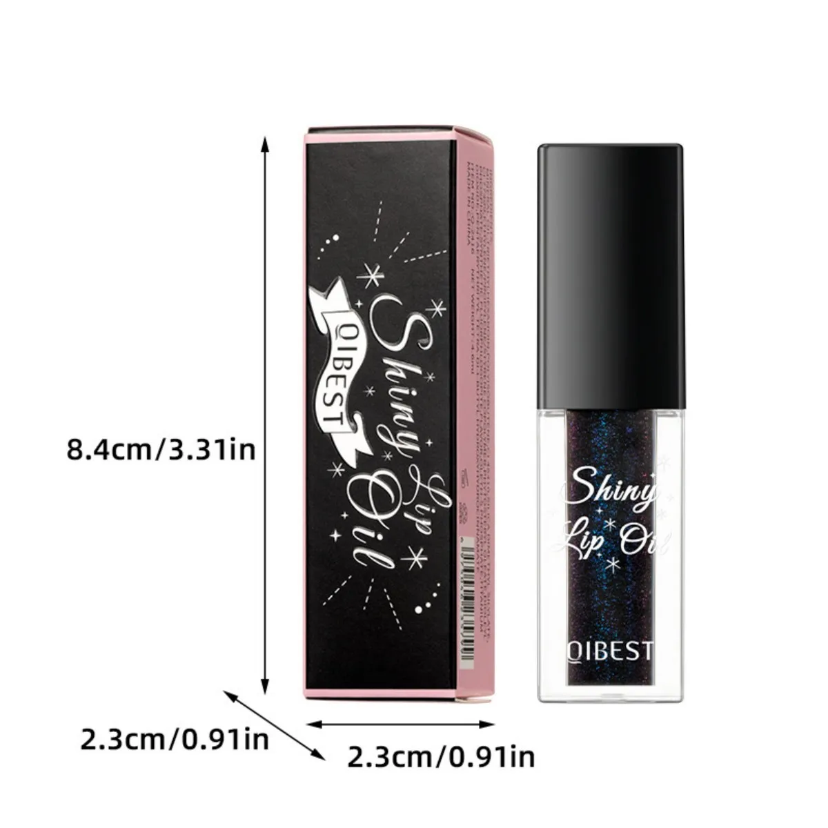 QiBest Bálsamo labial para pele seca, brilho labial hidratante de longa duração com efeito de mudança de temperatura