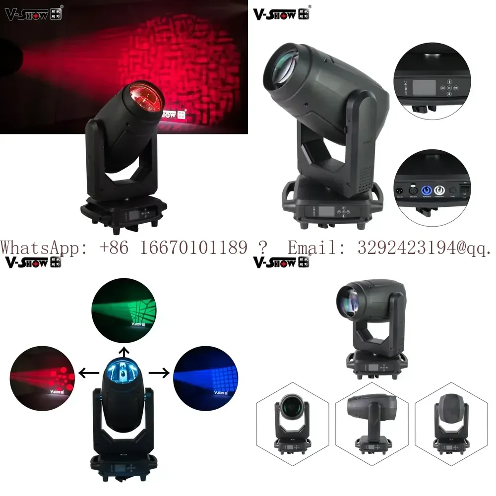 VSHOW S712 Shipping From Euro 450w Hybrid CMY CTO Moving Heads S712 Kuan Led 3in1 Beam Spot Wash 450W Sharpy Light for Dj