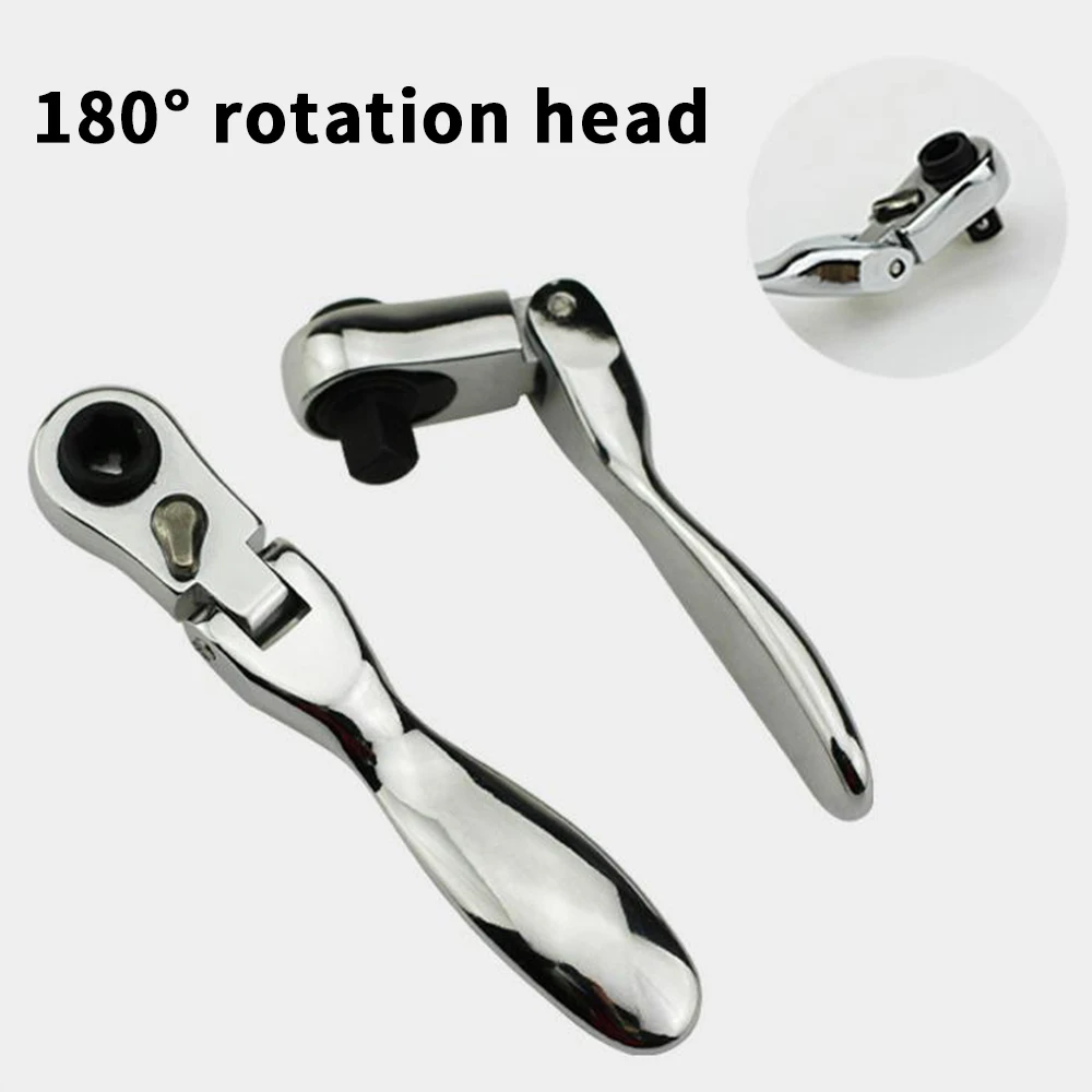 Mini 1/4 Inch 72-Tooth Double Headed Ratchet Wrench Repair Hand Tools Repair Tool Screwdriver Bit for Tight Spaces