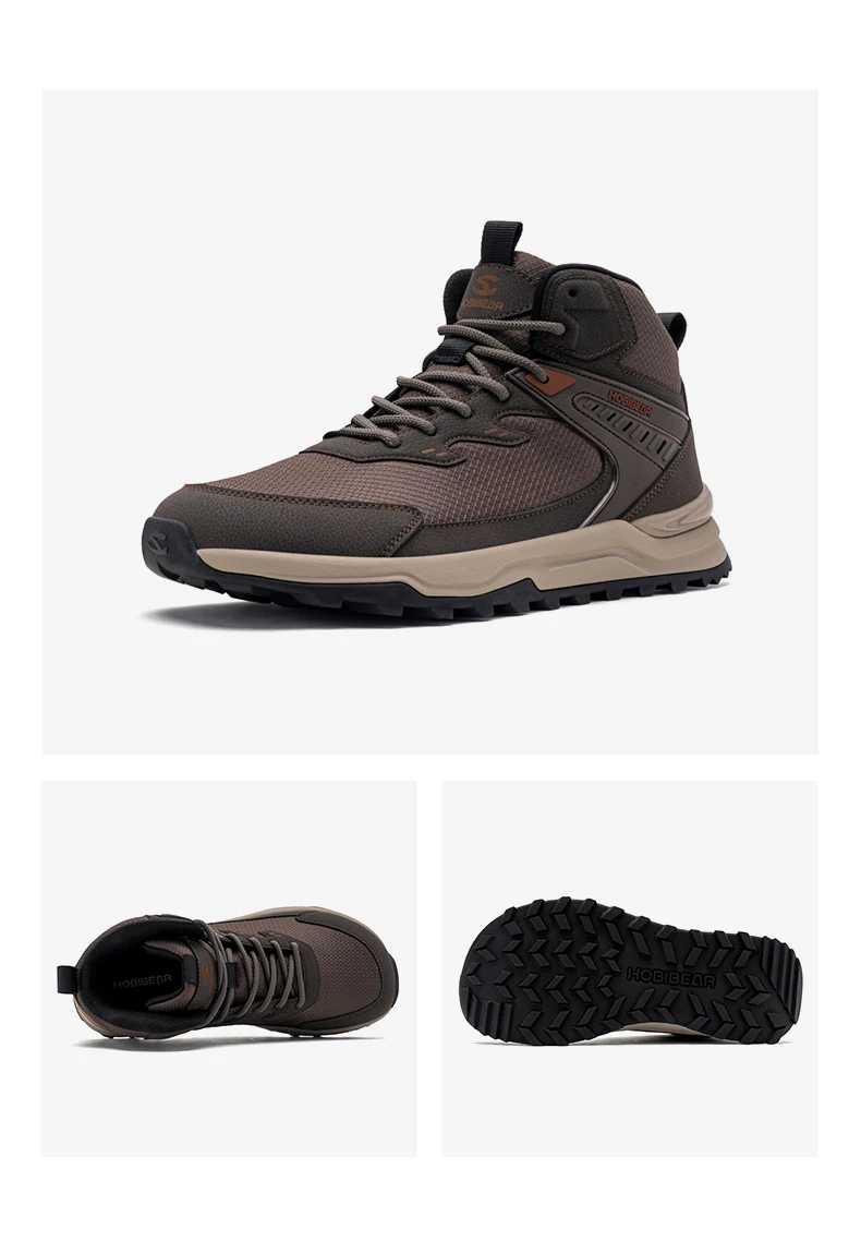 HOBIBEAR Herren Knöchelhohe Wander- und Laufschuhe mit Breiter Passform, Rutschfeste Outdoor-Trail-Wanderschuhe für Männer – Detail 21