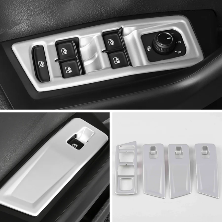 

For VW Volkswagen T-Roc T Roc 2018- 2022 Interior Accessories Door Armrest Window Switch Control Protection Panel Cover Trim