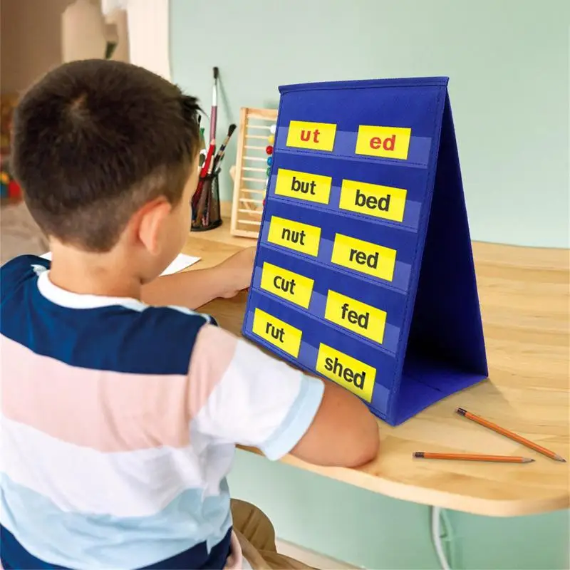 Organizador de cartas de bolsillo para aula, tabla de bolsillo de pie para muestras de clase, organizador de archivos colgante de pared, suministros escolares