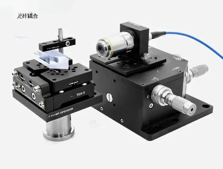 Five axis displacement platform manual fine adjustment of pitch and tilt deflection optical moving slide XYZ axis optical