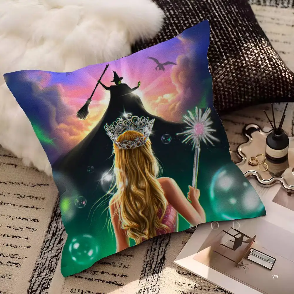 Fantasy Movie W-Wicked Cushion Cover Polyester Sofa Cushions Decorative Throw Pillows Home Decoration Pillowcover