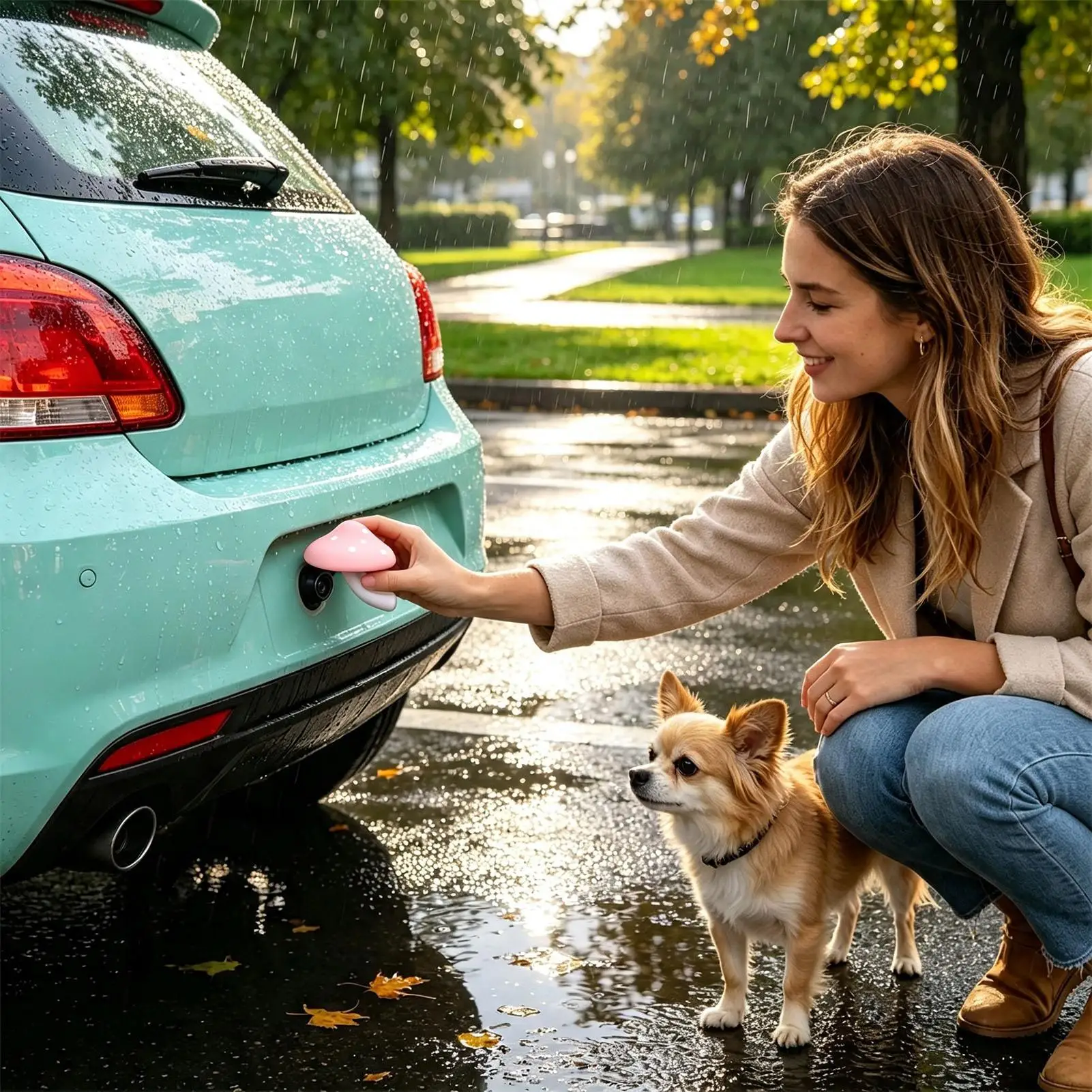 3D Mushroom Shape Car Camera Lens Protector Waterproof Scratch-Free Backup Camera Rain Shield for Vehicle Exterior Interior ﻿