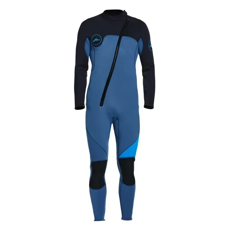 Heren 3 mm wetsuits jas lange mouw neopreen ritssluiting wetsuits eendelig springpak nat pak voor duiken surfen