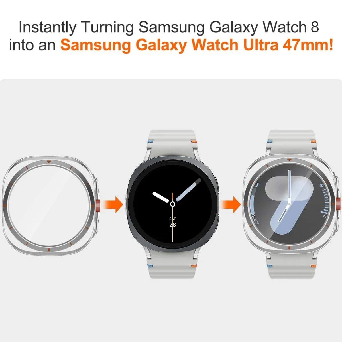 Case For Samsung Galaxy 8 44mm 40mm Metal+PC Cover Accessories Hard Frame Protective Bumper for Samsung Galaxy Watch8 Case Shell