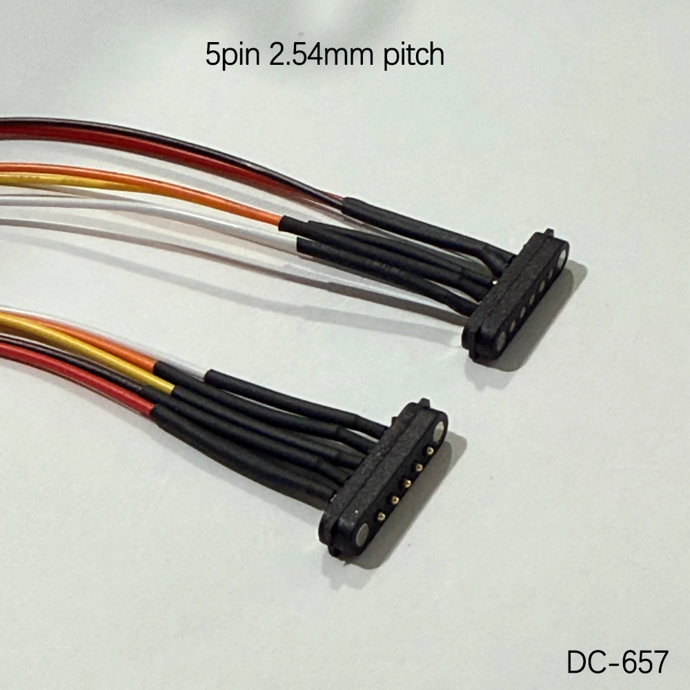 1 Paar 2A DC Magnetischer Pogo-Pin-Stecker 2-Pin 3 4 5P Pogopin Stecker Buchse Abstand 2,8mm 2,5mm Federbelasteter DC-Stromanschluss DC-Stecker – Detail 4
