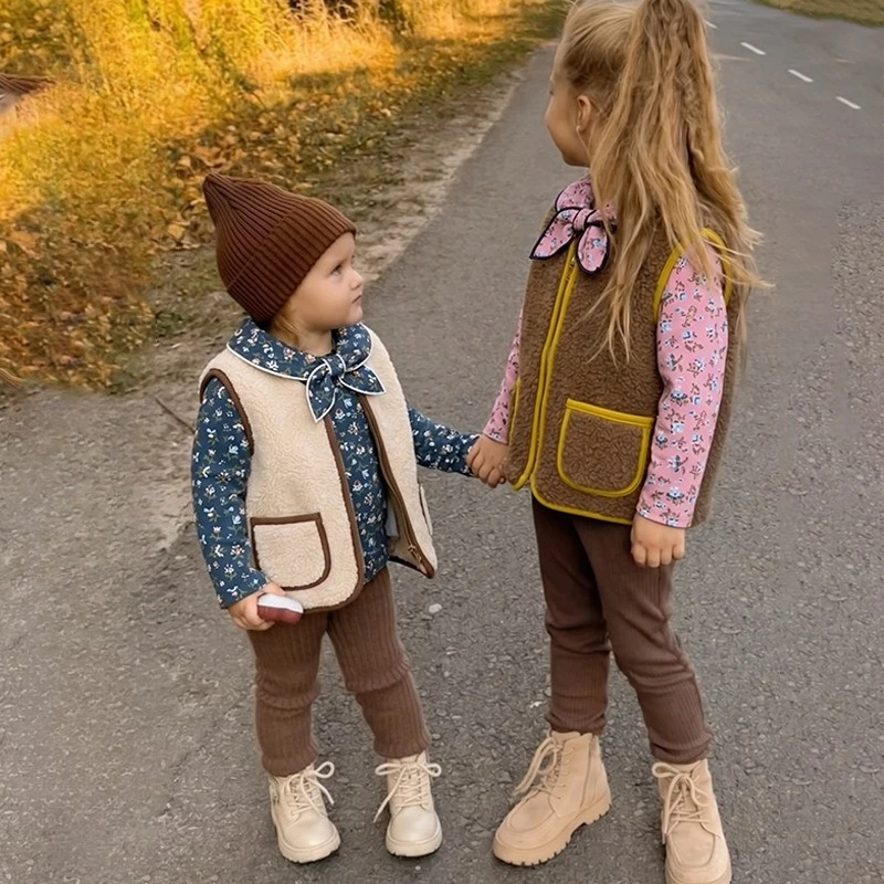 Baby Clothes, Autumn and Winter Vests Boys and Girls Baby Fleece Warm Vests, Class A Camisole, Children's Outdoor Autumn Clothes