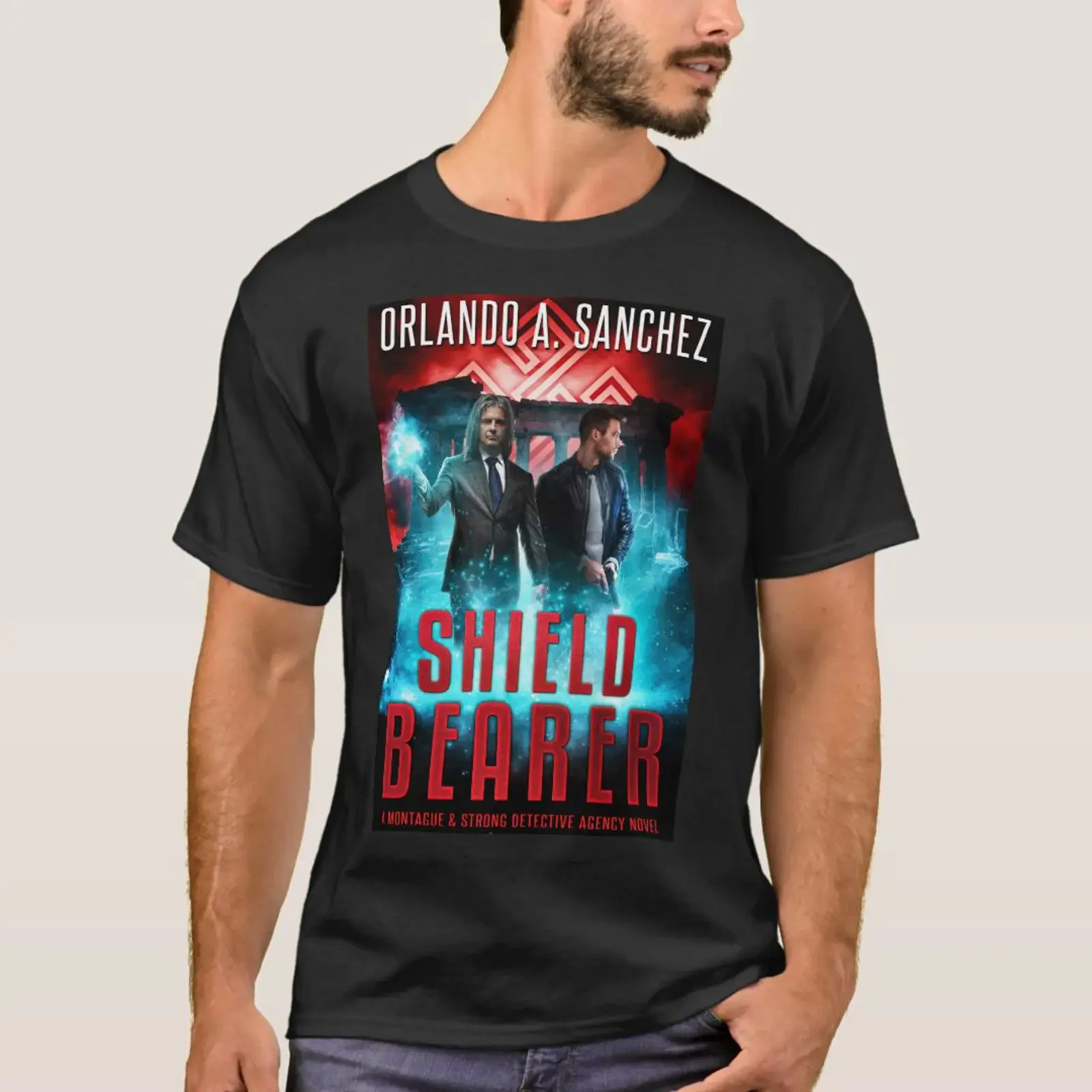 Camiseta Montague Strong SHIELDBEARER, Estilo Vintage, Lavada, Elástica, Suave, Versátil, Elegante y Transpirable para Uso Diario