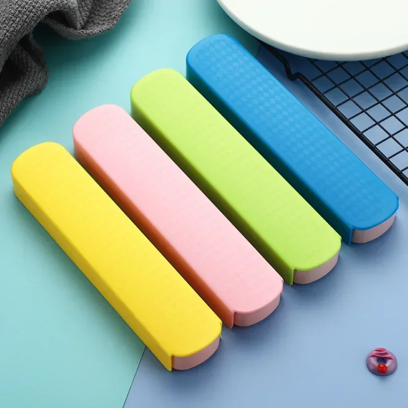 Cutlery Straw Plastic Storage Box Chopsticks Fork Spoon Wheat Pull Box Fashion Outdoor Travel Portable Tableware Empty Box