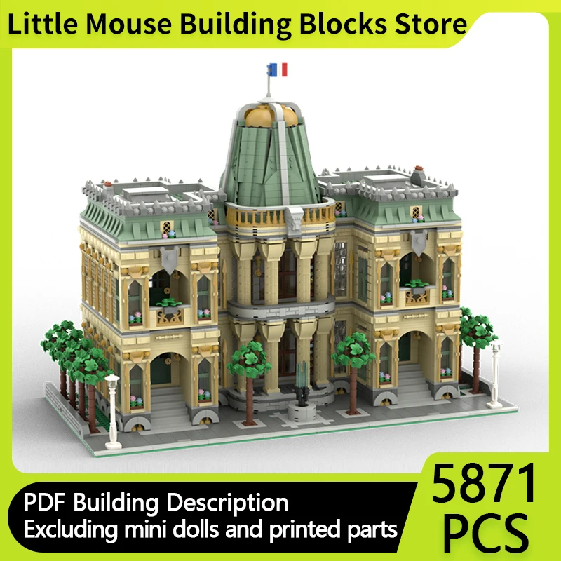 

City Street View Model MOC Building Bricks Ancient Castle Building Modular Technology Gifts Holiday Assemble Children Toys Suit