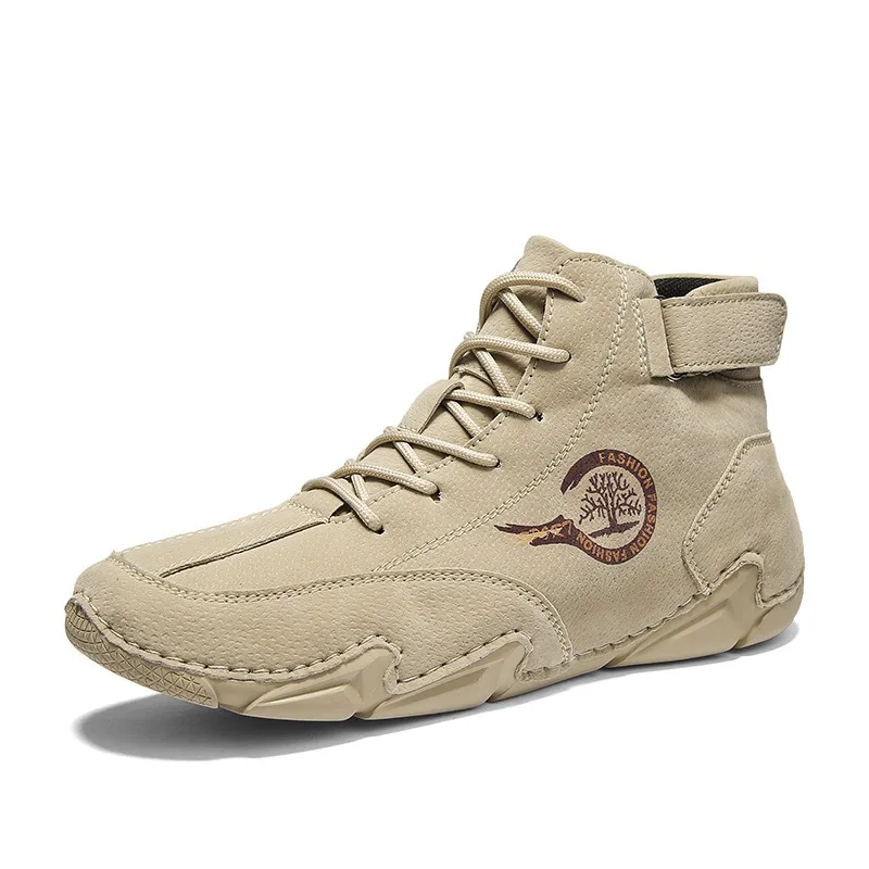 Classic Hot Sale Men's Ankle Boots Spring New Comforts Wear-resistant High Top Leather Boots Desert Boot Loafers Motocycle Shoes