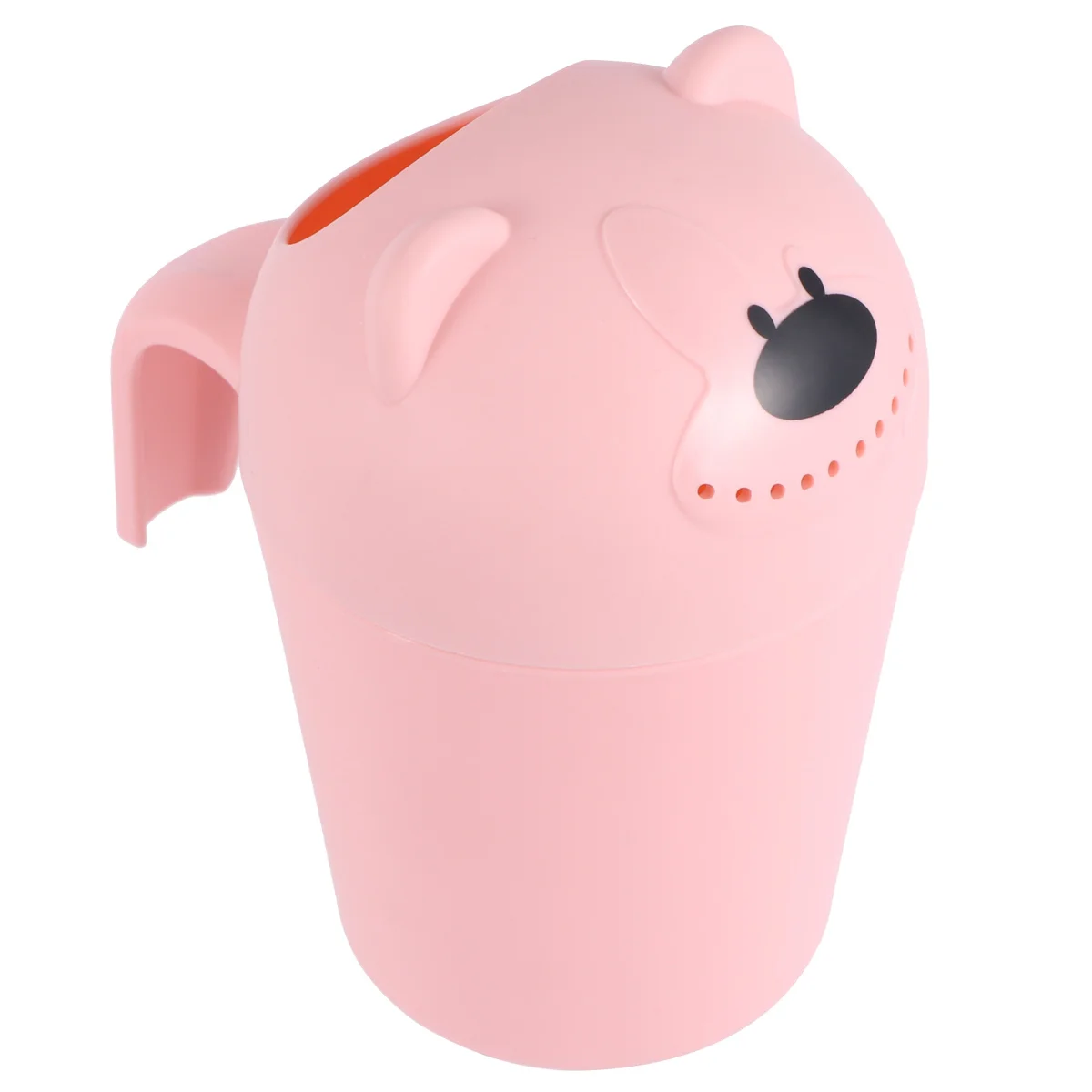 Taza de champú multiusos para niños, diseño de oso de dibujos animados, mango de fácil agarre para un enjuague suave del cabello y unir maceta, riego aleatorio