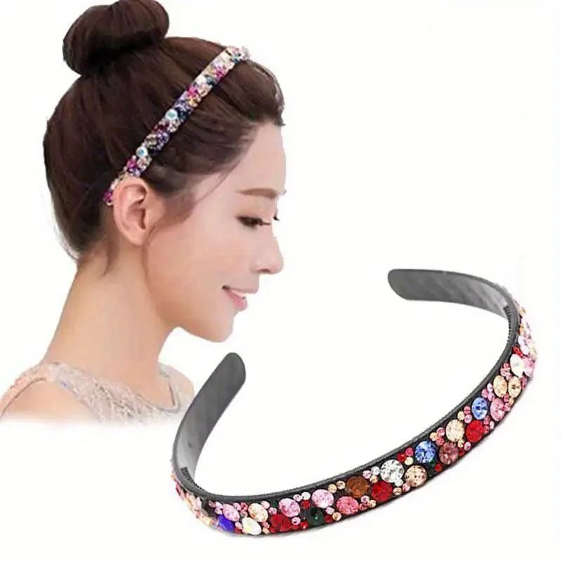 

Full Rhinestone Headbands Crystal Teeth Non Slip Hairbands for Women Girls Bezel Hair Hoops Makeup Wash Face Hair Accessories