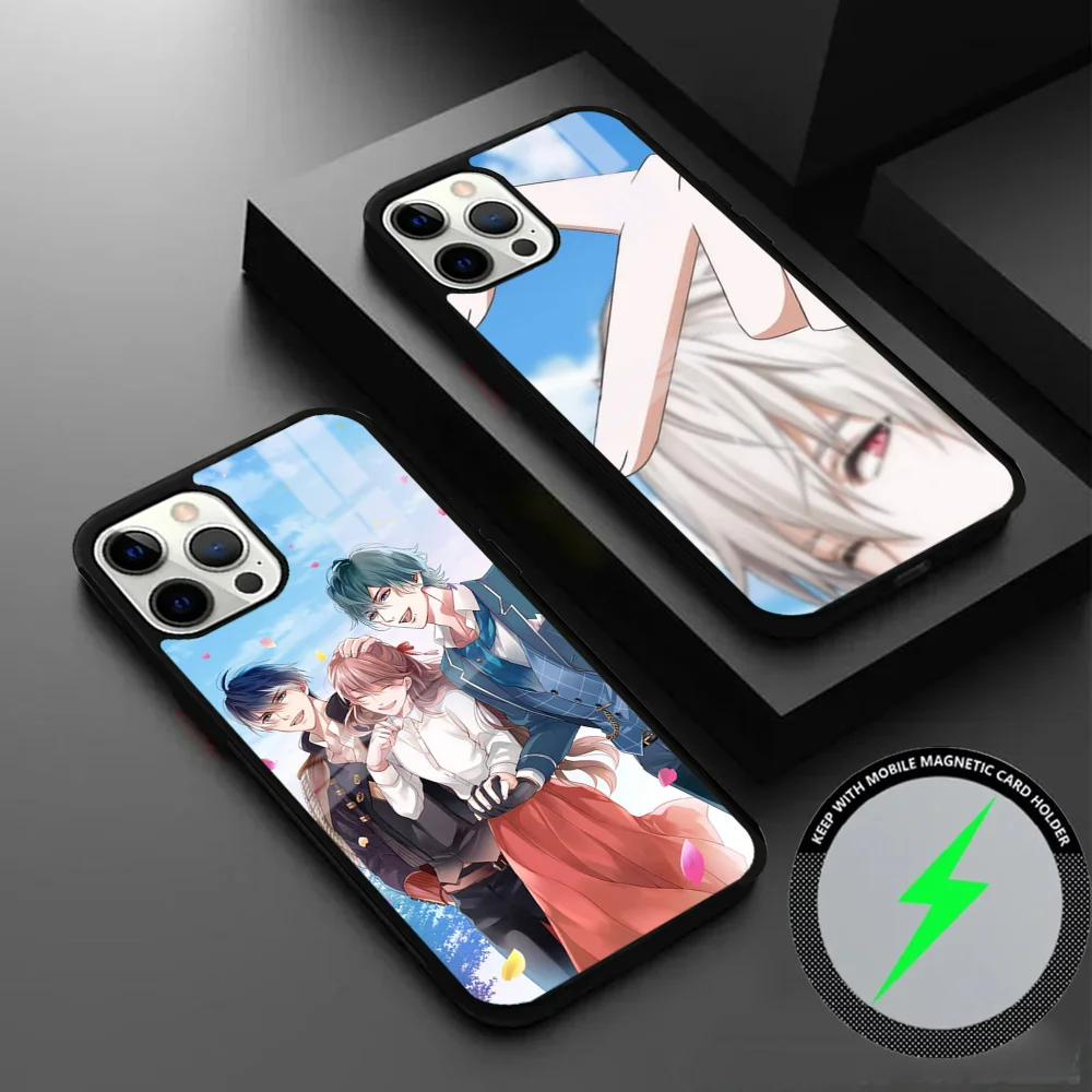 Mystic-Messenger Phone Case For iPhone 16 15 14 13 12 11 Pro Max Plus Mini Magsafe Mirror Wireless Magnetic Cover